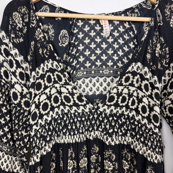 RAGA Black & Cream Boho Maxi Dress - Picture 3 of 12